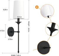 Wireless Battery-Powered Wall Lamps in /, Remote Control Bedroom Lights, Rechargeable Multi-Color Bulbs for Living Room, Bedroom & Hallway