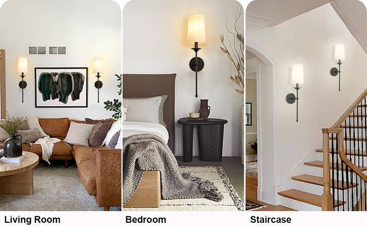 Wireless Battery-Powered Wall Lamps in /, Remote Control Bedroom Lights, Rechargeable Multi-Color Bulbs for Living Room, Bedroom & Hallway