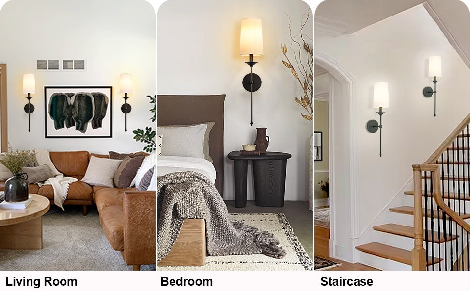 Wireless Battery-Powered Wall Lamps in /, Remote Control Bedroom Lights, Rechargeable Multi-Color Bulbs for Living Room, Bedroom & Hallway